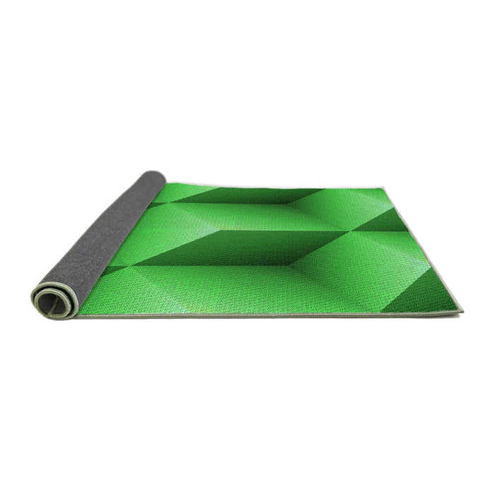 Thickness of Patterned Green Rug, pat3025grn