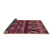 Thickness of Patterned Red Rug, pat3029brn