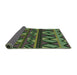 Thickness of Patterned Green Rug, pat3029grn