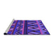 Sideview of Machine Washable Transitional Bright Purple Rug, wshpat3029pur