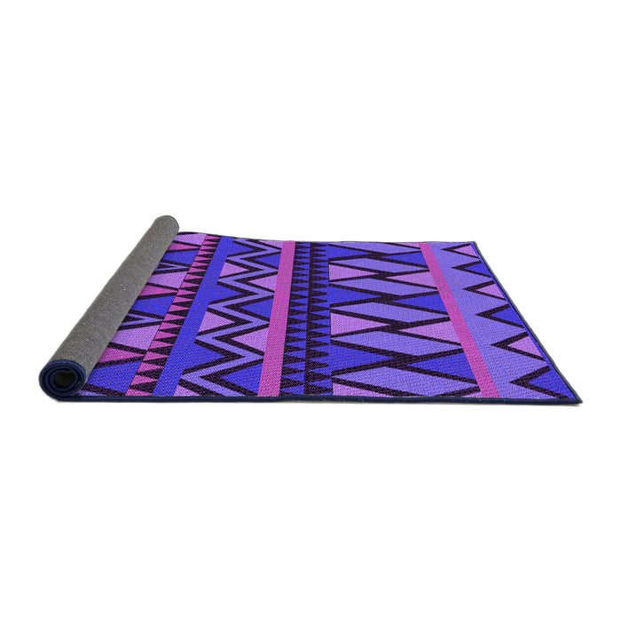 Thickness of Patterned Bright Purple Rug, pat3029pur
