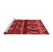 Sideview of Machine Washable Transitional Red Rug, wshpat3029rd