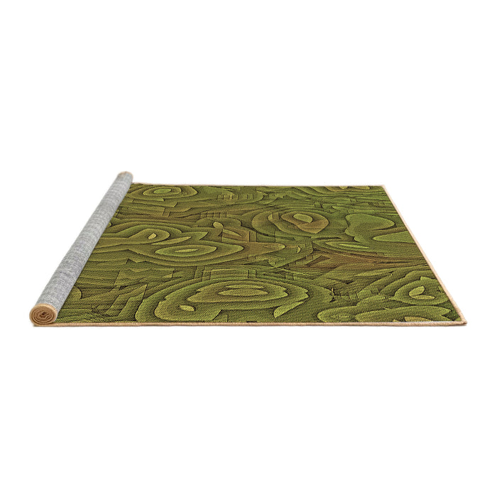 Sideview of Machine Washable Transitional Dark Golden Brown Rug, wshpat303brn