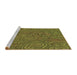 Sideview of Machine Washable Transitional Dark Golden Brown Rug, wshpat303brn