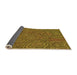 Thickness of Patterned Dark Bronze Brown Rug, pat303org