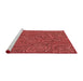 Sideview of Machine Washable Transitional Orange Rug, wshpat303rd