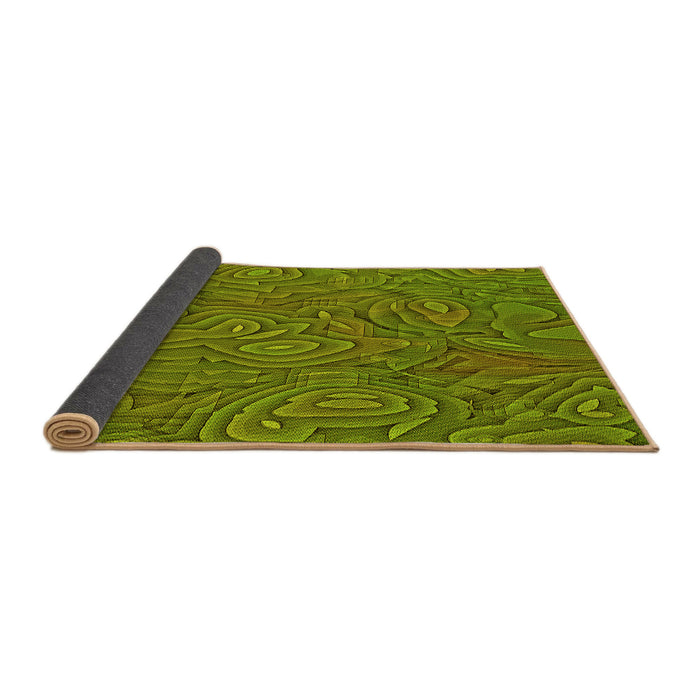 Thickness of Patterned Pistachio Green Rug, pat303yw