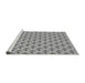 Sideview of Machine Washable Transitional Silver Gray Rug, wshpat3033gry