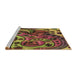 Sideview of Machine Washable Transitional Dark Golden Brown Rug, wshpat3034brn