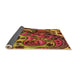 Thickness of Patterned Saffron Red Rug, pat3034org