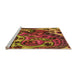 Sideview of Machine Washable Transitional Saffron Red Rug, wshpat3034org