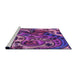 Sideview of Machine Washable Transitional Dark Magenta Purple Rug, wshpat3034pur