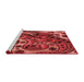 Sideview of Machine Washable Transitional Red Rug, wshpat3034rd