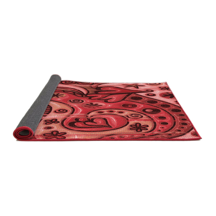 Thickness of Patterned Red Rug, pat3034rd