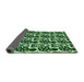 Thickness of Patterned Deep Emerald Green Rug, pat3035grn