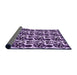 Thickness of Patterned Mauve Purple Rug, pat3035pur