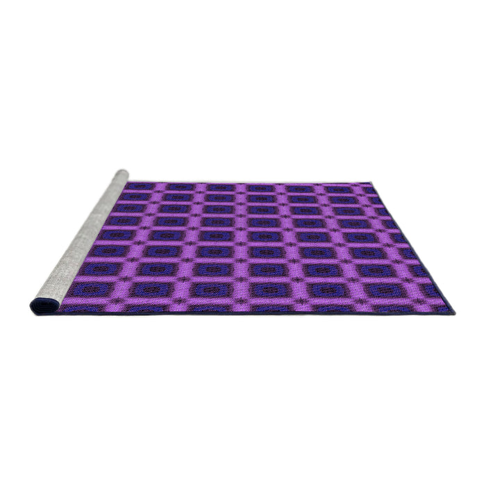Sideview of Machine Washable Transitional Bright Purple Rug, wshpat3036pur