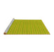 Sideview of Machine Washable Transitional Pistachio Green Rug, wshpat3037yw