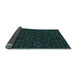 Thickness of Patterned Black Rug, pat3038lblu