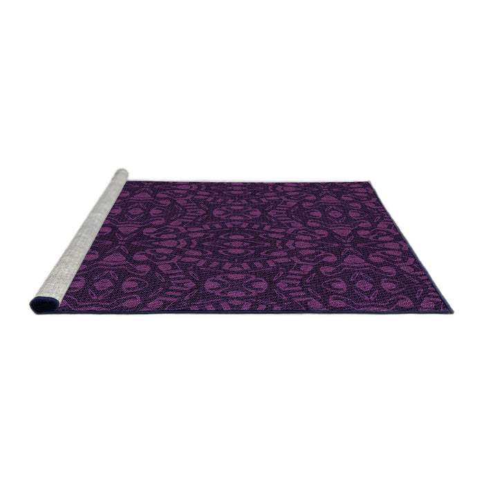 Sideview of Machine Washable Transitional Deep Purple Rug, wshpat3038pur