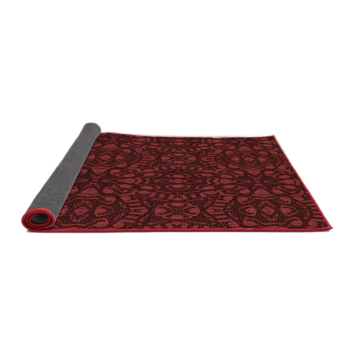 Thickness of Patterned Chocolate Brown Rug, pat3038rd