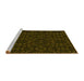 Sideview of Machine Washable Transitional Dark Bronze Brown Rug, wshpat3038yw