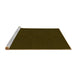 Sideview of Machine Washable Transitional Dark Bronze Brown Rug, wshpat3039yw