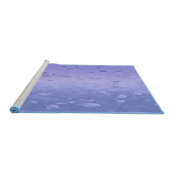 Sideview of Machine Washable Transitional Purple Mimosa Purple Rug, wshpat304blu
