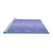 Sideview of Machine Washable Transitional Purple Mimosa Purple Rug, wshpat304blu