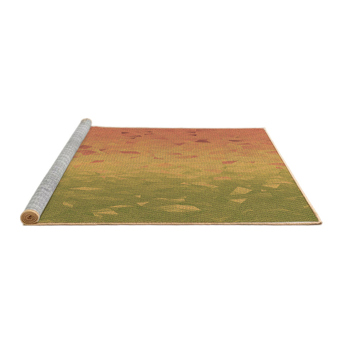 Sideview of Machine Washable Transitional Yellow Rug, wshpat304brn