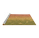 Sideview of Machine Washable Transitional Yellow Rug, wshpat304brn