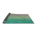 Thickness of Patterned Camouflage Green Rug, pat304lblu