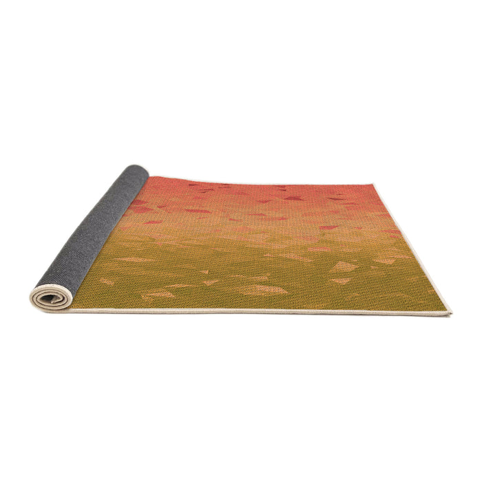 Thickness of Patterned Orange Red Orange Rug, pat304org
