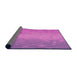 Thickness of Patterned Purple Rug, pat304pur
