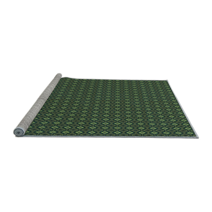 Sideview of Machine Washable Transitional Green Rug, wshpat3040lblu