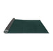 Thickness of Patterned Deep Teal Green Rug, pat3041lblu