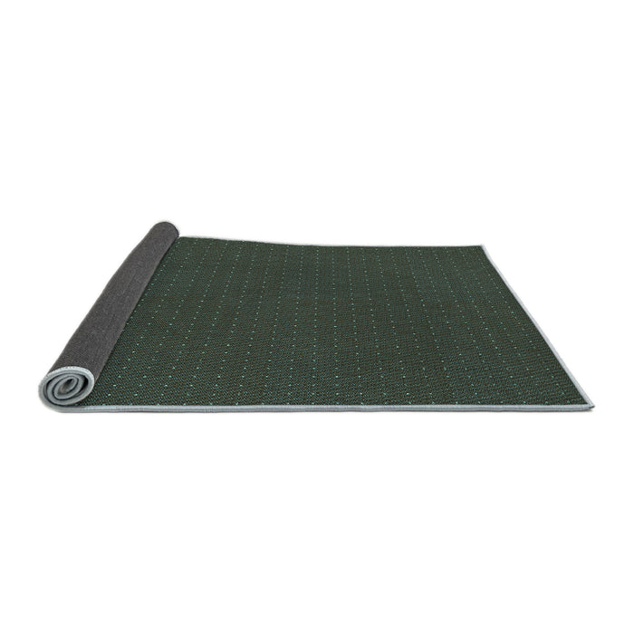 Thickness of Patterned Dark Forest Green Rug, pat3042lblu