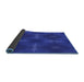 Thickness of Patterned Cobalt Blue Rug, pat3045blu