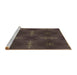 Sideview of Machine Washable Transitional Burgundy Brown Rug, wshpat3045brn