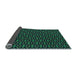 Thickness of Patterned Deep Teal Green Rug, pat3046lblu