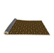 Thickness of Patterned Black Brown Rug, pat3046org