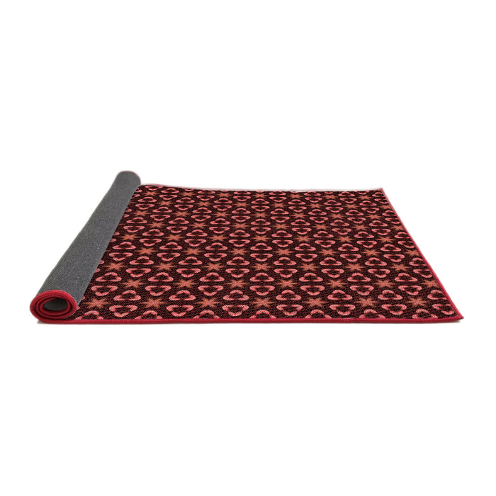 Thickness of Patterned Red Rug, pat3046rd