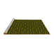 Sideview of Machine Washable Transitional Dark Yellow Green Rug, wshpat3046yw