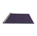 Sideview of Machine Washable Transitional Deep Periwinkle Purple Rug, wshpat3047lblu
