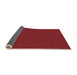 Thickness of Patterned Cranberry Red Rug, pat3047org