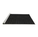 Sideview of Machine Washable Transitional Black Rug, wshpat3048gry