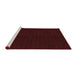 Sideview of Machine Washable Transitional Cranberry Red Rug, wshpat3048rd