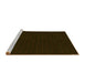 Sideview of Machine Washable Transitional Black Brown Rug, wshpat3048yw