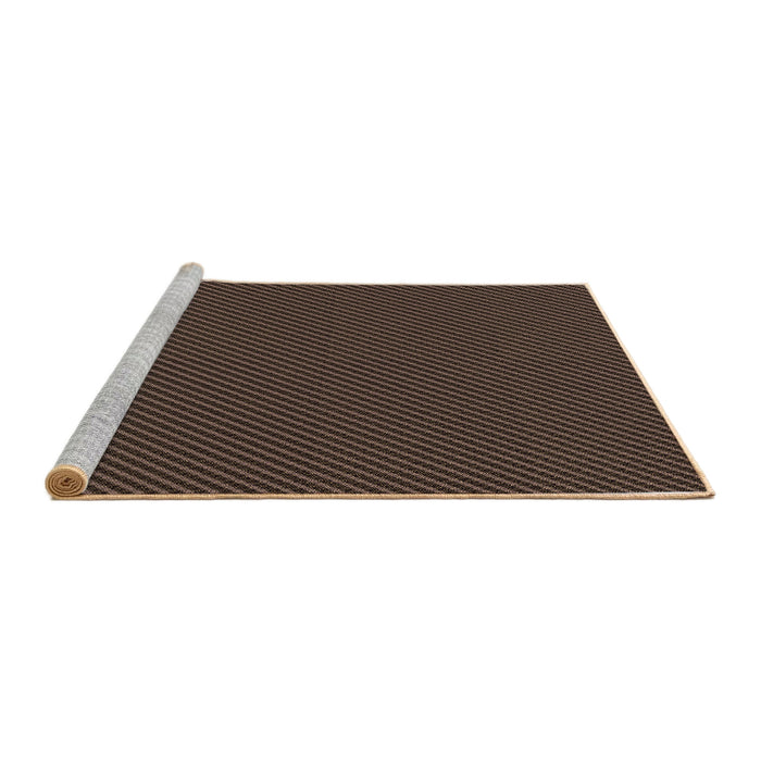 Sideview of Machine Washable Transitional Sienna Brown Rug, wshpat3049brn