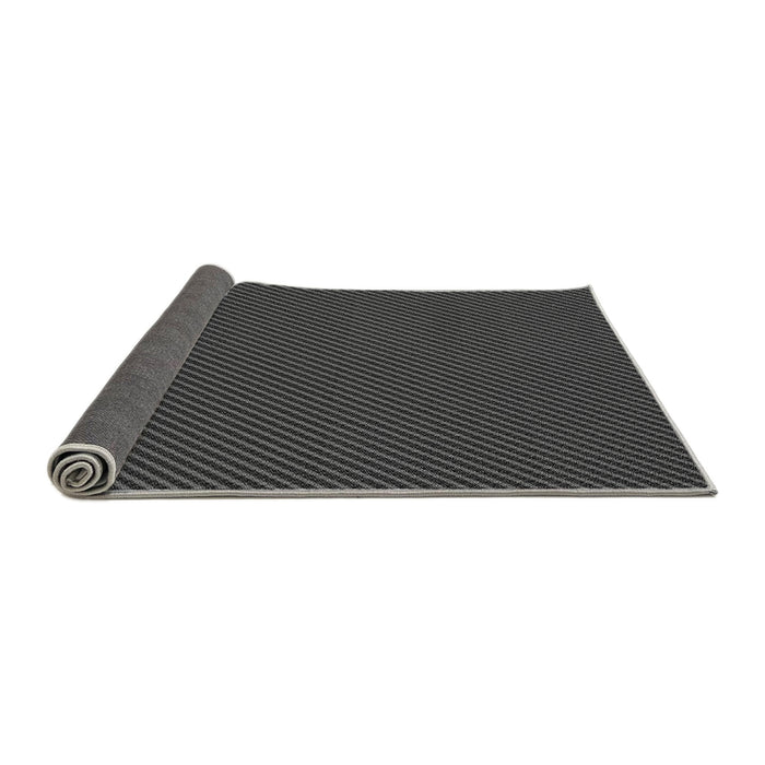 Thickness of Patterned Charcoal Black Rug, pat3049gry